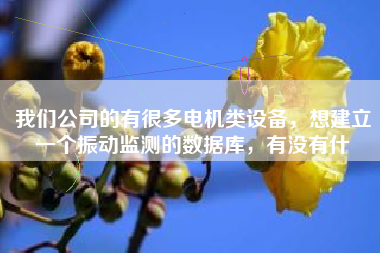 我們公司的有很多電機(jī)類(lèi)設(shè)備，想建立一個(gè)振動(dòng)監(jiān)測(cè)的數(shù)據(jù)庫(kù)，有沒(méi)有什