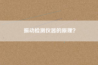 振動檢測儀器的原理？