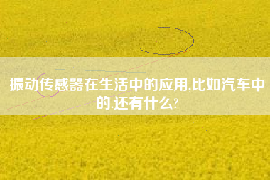 振動傳感器在生活中的應(yīng)用,比如汽車中的.還有什么?